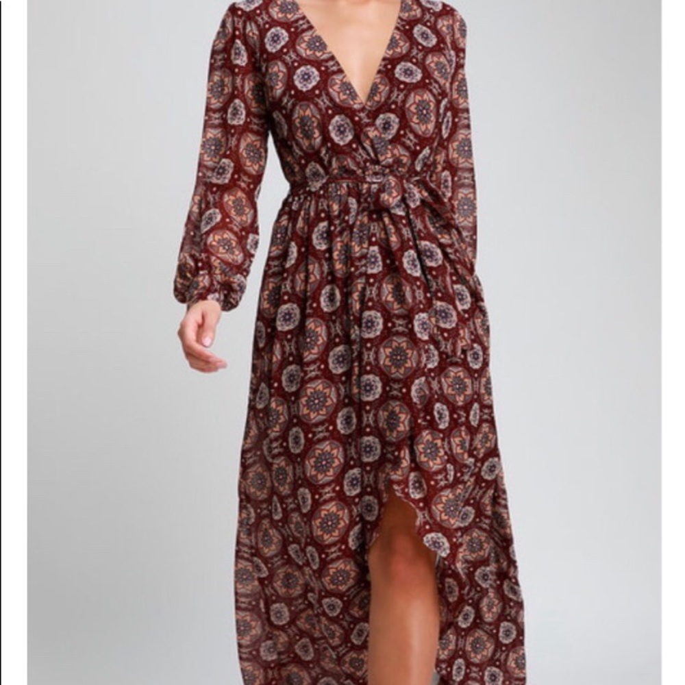 New With Tags Lulus High Low Maxi Dress